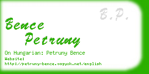 bence petruny business card
